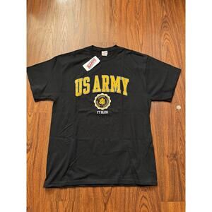 Vintage NWT Soffe US Army Fort Bliss Black T-Shirt Size Large Made In USA